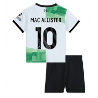 Camiseta Liverpool Alexis Mac Allister #10 Visitante Equipación para niños 2023-24 manga corta (+ pantalones cortos)
